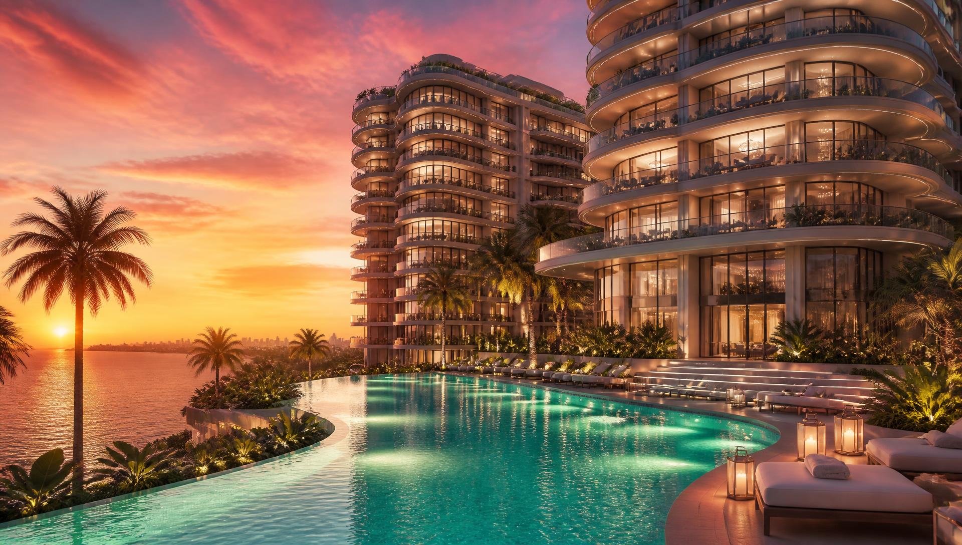 Godrej Verano Miami inspired towers at sunset in Sector 63A Gurugram